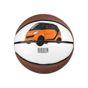 Micro car cartoon illustration mini basketball