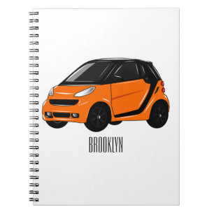 Micro car cartoon illustration notebook