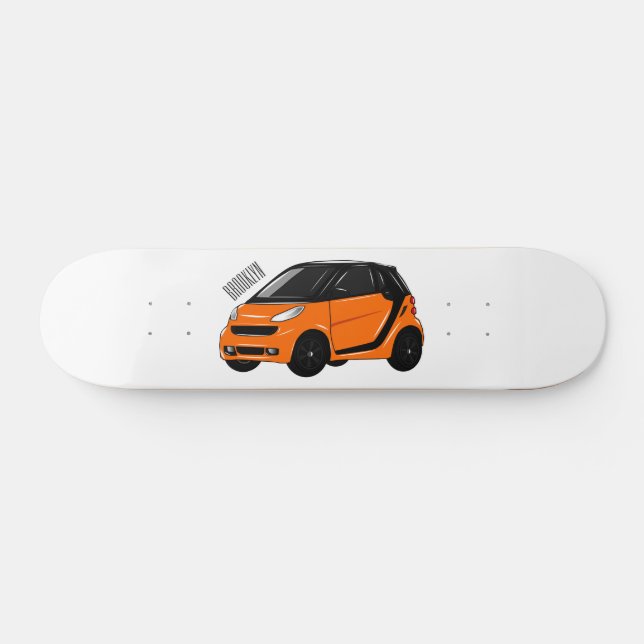 Micro car cartoon illustration skateboard (Horz)