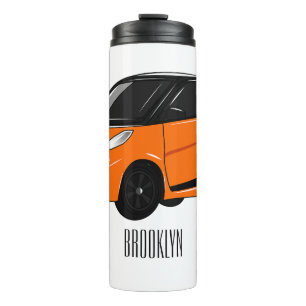 Micro car cartoon illustration thermal tumbler
