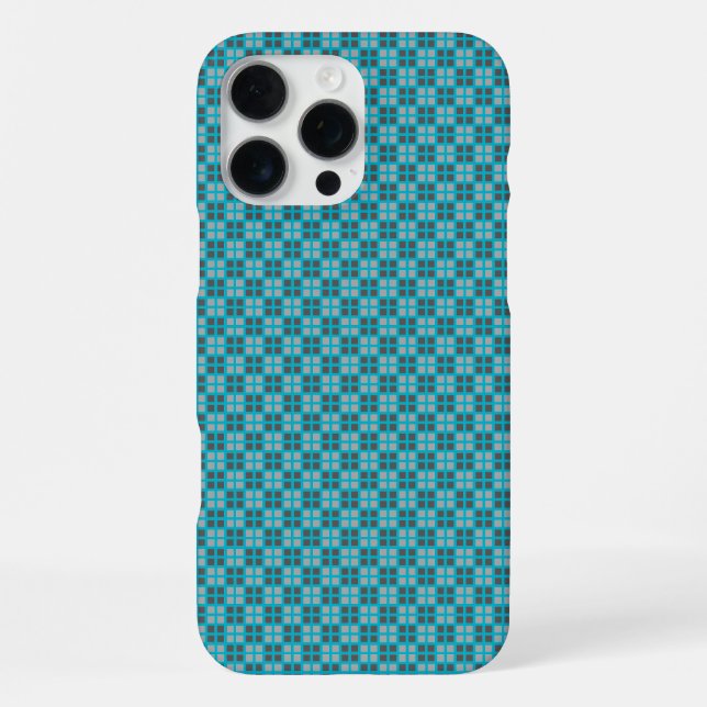 Micro Chequered Blue iPhone Protector Case (Back)