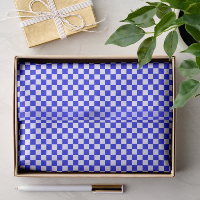 Micro Chequered Grid Pattern Tissue Paper (Gift)