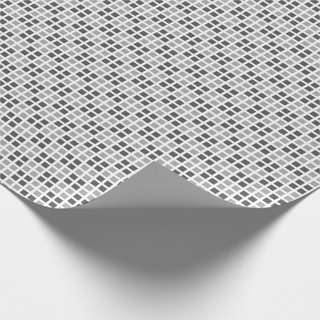 Micro Chequered White Wrapping Paper (Corner)