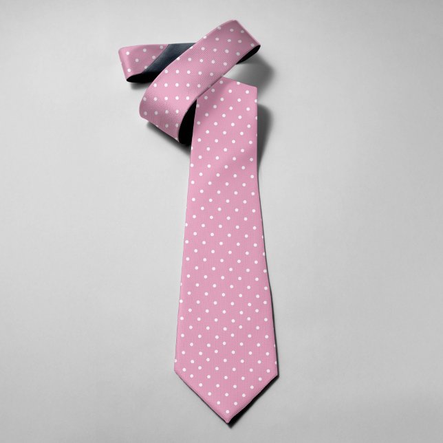Micro Dots On Light Pink Background Classic Tie (Creator Uploaded)