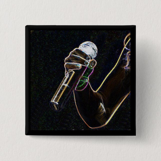 micro microphone music singer song button square (Front)