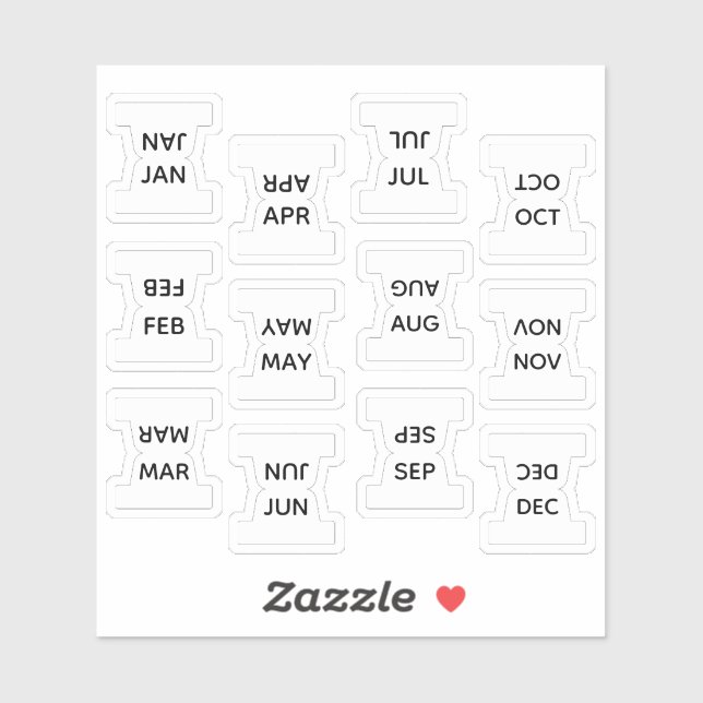 Micro Months Index Tab Bujo Divider Labels Planner (Sheet)