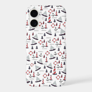 Micro Nautical Pattern vintage style print.