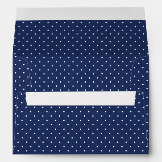 Micro Polka Dot White - Navy Blue Envelope