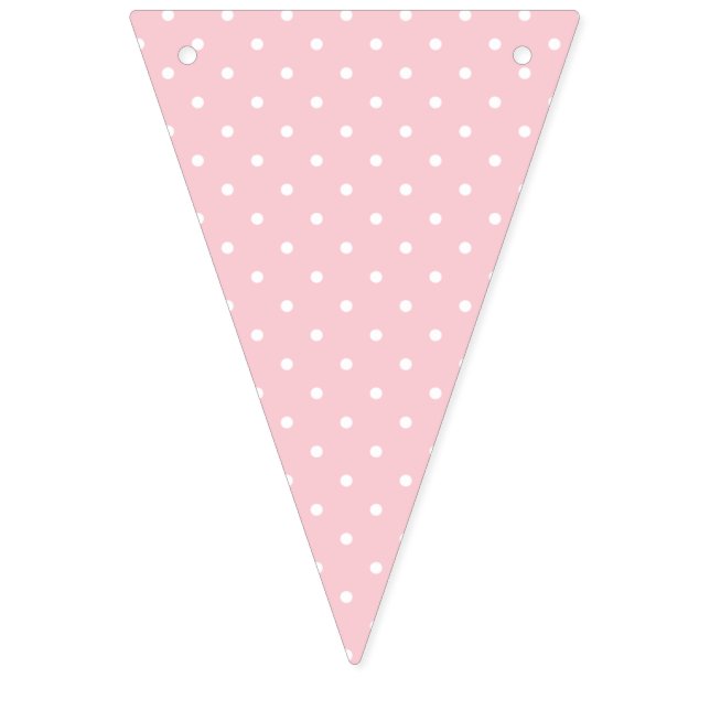 Micro Polka Dot White - Pink Bunting (First Flag)