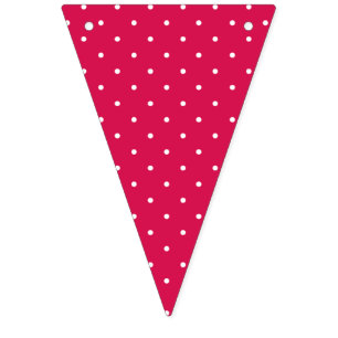 Micro Polka Dot White - Raspberry Red Bunting