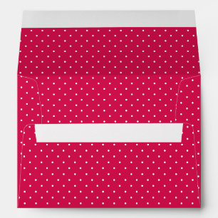 Micro Polka Dot White - Raspberry Red Envelope