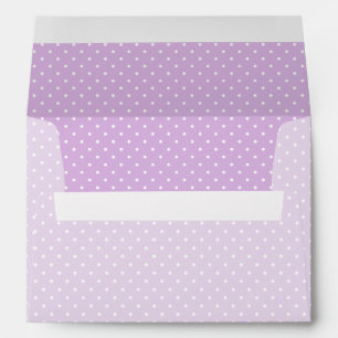 Micro Polka Dot White - Soft Lilac Envelope