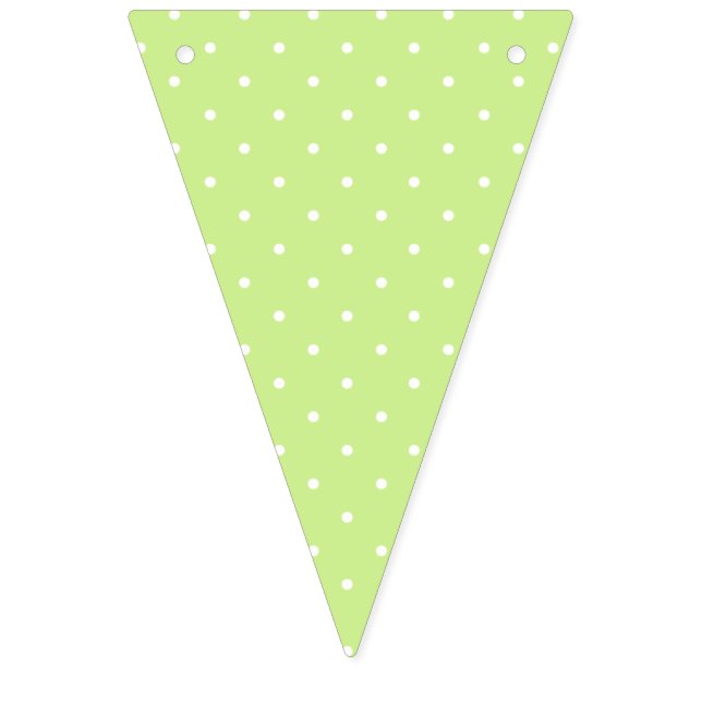 Micro Polka Dot White - Spring Green Bunting (First Flag)