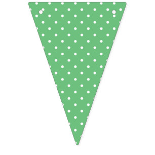 Micro Polka Dot White - Summer Green Bunting