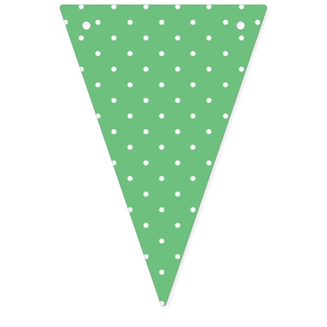 Micro Polka Dot White - Summer Green Bunting (First Flag)