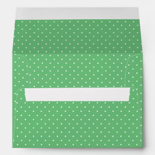Micro Polka Dot White - Summer Green Envelope