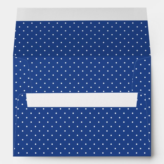 Micro Polka Dot White - True Blue Envelope (Back (Bottom))