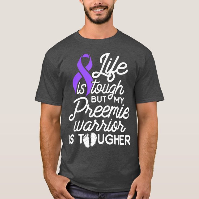 Micro Preemie NICU Daddy Mum Tough Premature New T-Shirt (Front)