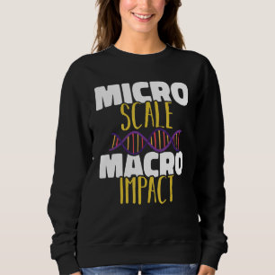 Micro scale Macro impact Microbiology Science Biol Sweatshirt