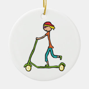 Micro Scooter Ceramic Tree Decoration