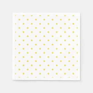 Micro Stars Golden Yellow - White Napkin
