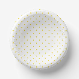 Micro Stars Golden Yellow - White Paper Plate