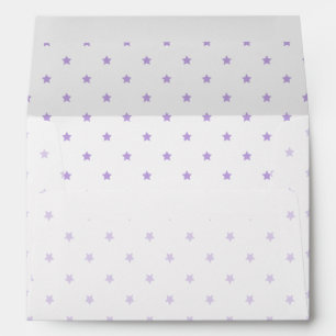 Micro Stars Soft Lavender - White Envelope