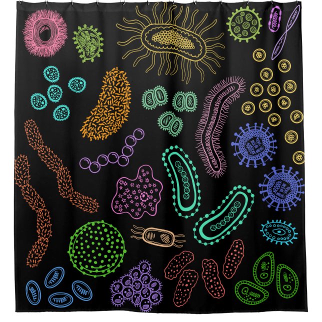 Microbes Shower Curtain (Front)