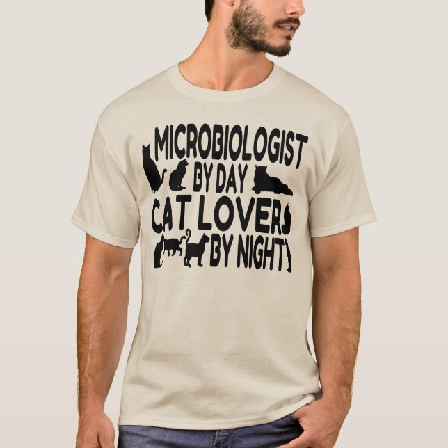 Microbiologist Cat Lover T-Shirt (Front)