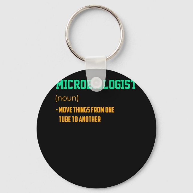 Microbiologist Definition Key Ring (Front)