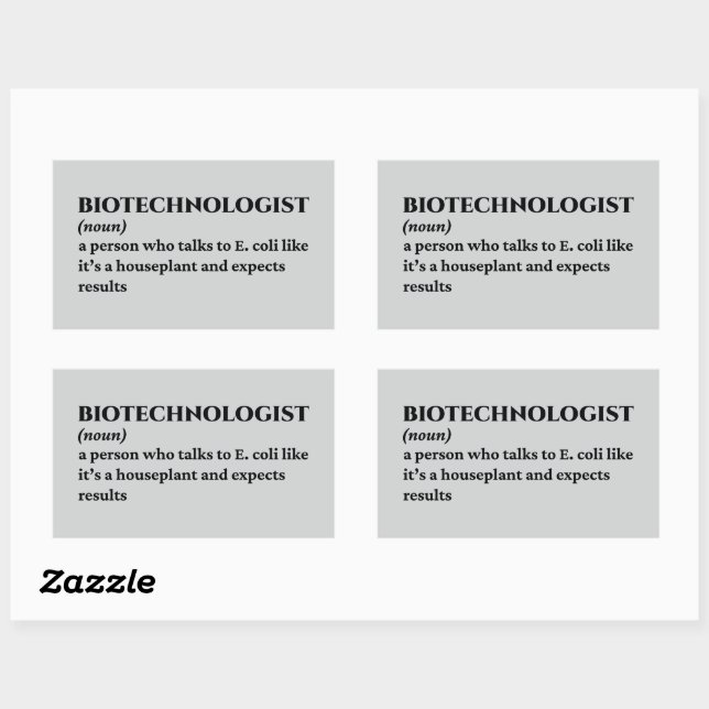 Microbiologist Funny Definition Rectangular Sticker (Sheet)