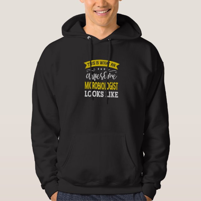 Microbiologist Job Title Employee Worker Microbiol Hoodie (Front)