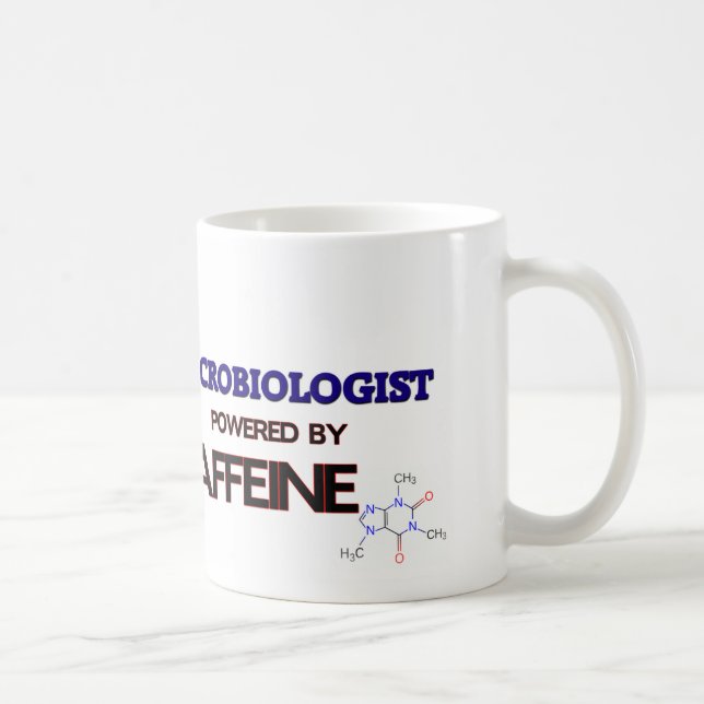 Microbiologist Powered by caffeine Coffee Mug (Right)