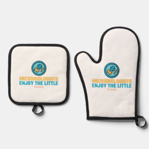 Microbiologists Enjoy The Little Things Oven Mitt & Pot Holder Set