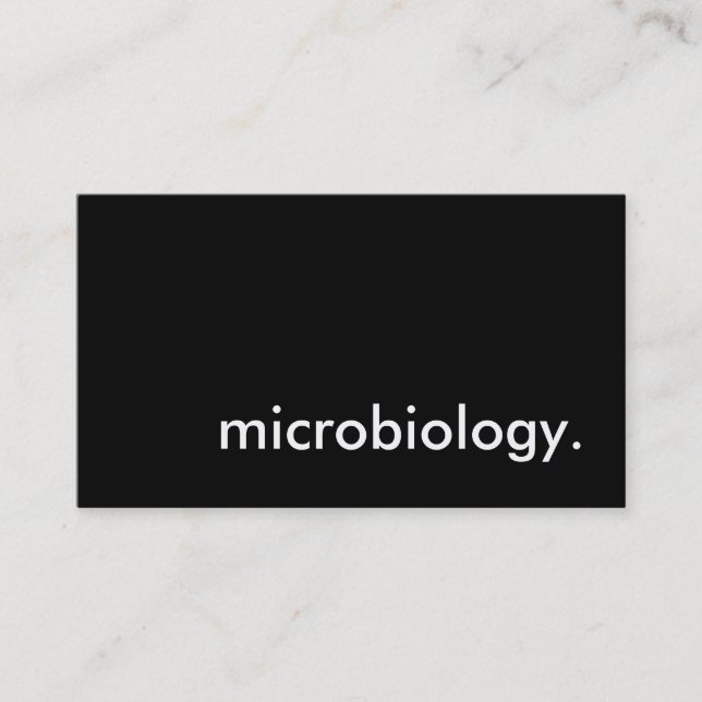 microbiology. business card (Front)
