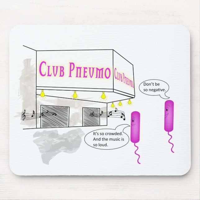 Microbiology Cartoon Mouse Pad (Front)