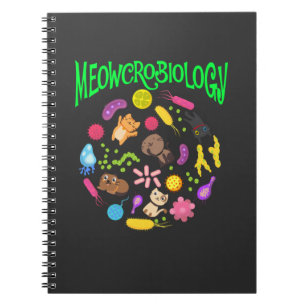 Microbiology Cat Lover Scientist Cute Kitten Notebook