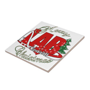 MICROBIOLOGY CHRISTMAS MEDICAL LABORATORY TECH TILE
