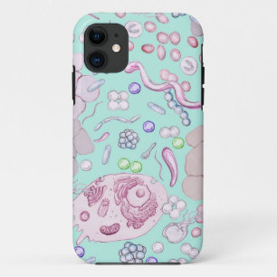 Microbiology in Blue Case-Mate iPhone Case