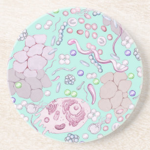 Microbiology in Blue Coaster