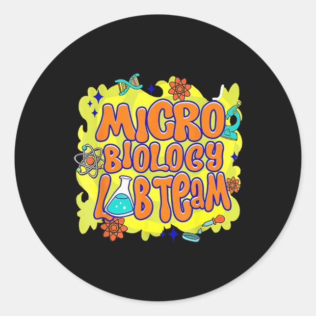 Microbiology Lab Team Lab Week 2025 Mystery Scient Classic Round Sticker (Front)