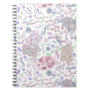 Microbiology Pattern Spiral Notebook