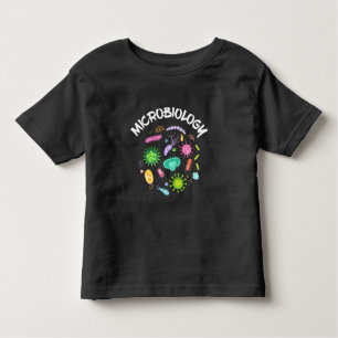 Microbiology Scientist Bacteria Microscope Toddler T-Shirt