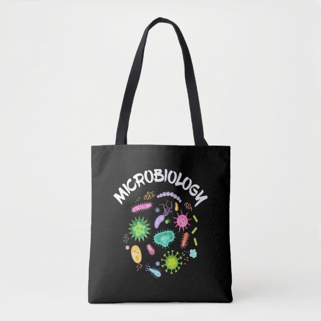 Microbiology Scientist Bacteria Microscope Tote Bag (Front)
