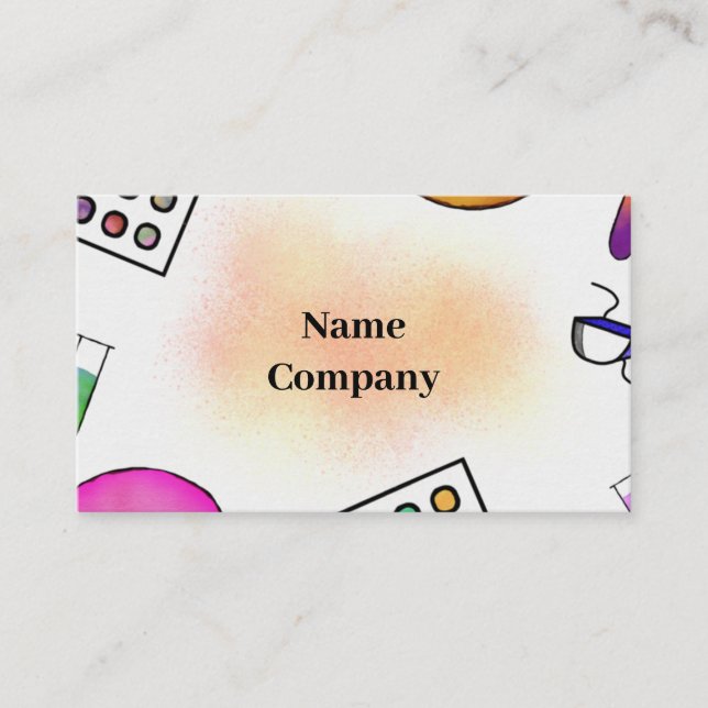 Microbiology + Splatter Business Cards (Front)