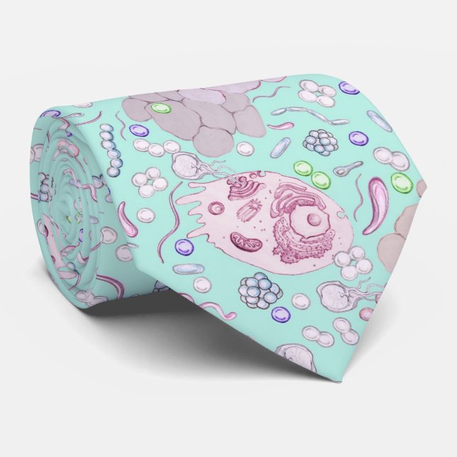 Microbiology Tie in Blue (Rolled)