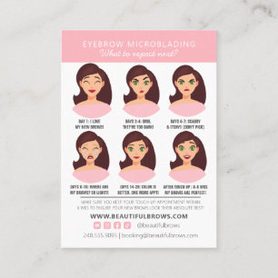 Microblading Aftercare Instructions & Appointment Business Card
