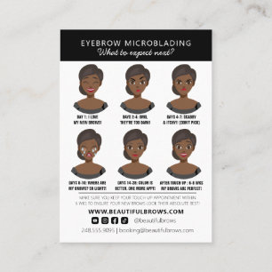 Microblading Aftercare Instructions & Appointment  Business Card
