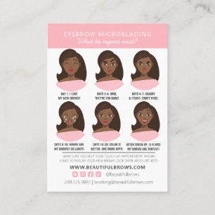 Microblading Aftercare Instructions & Appointment Business Card