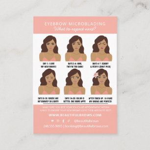 Microblading Aftercare Instructions & Appointment  Business Card
